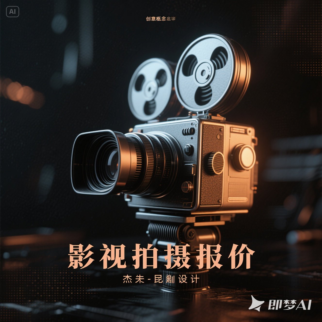 jimeng-2025-06-24-4635-帮我生成一张影视拍摄各种视频拍摄制作的报价海报,海报设计风格,要求大气,吸引人,....jpeg